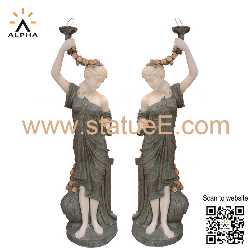 Marble statue lamp